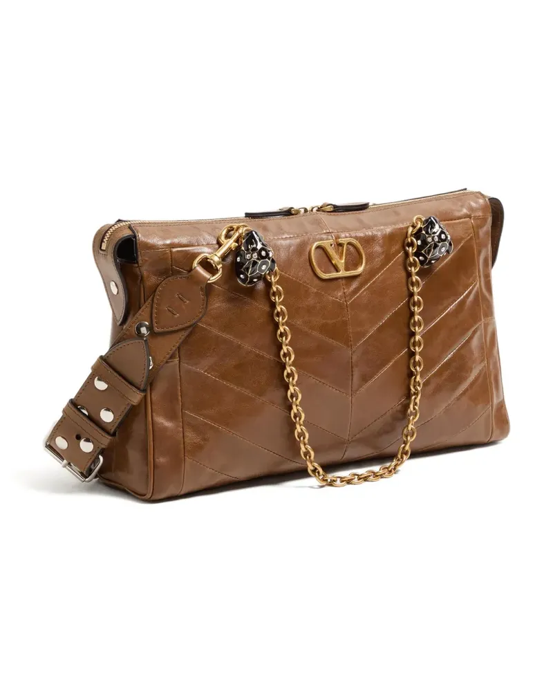 Valentino Garavani Panthea Schultertasche - Braun Braun