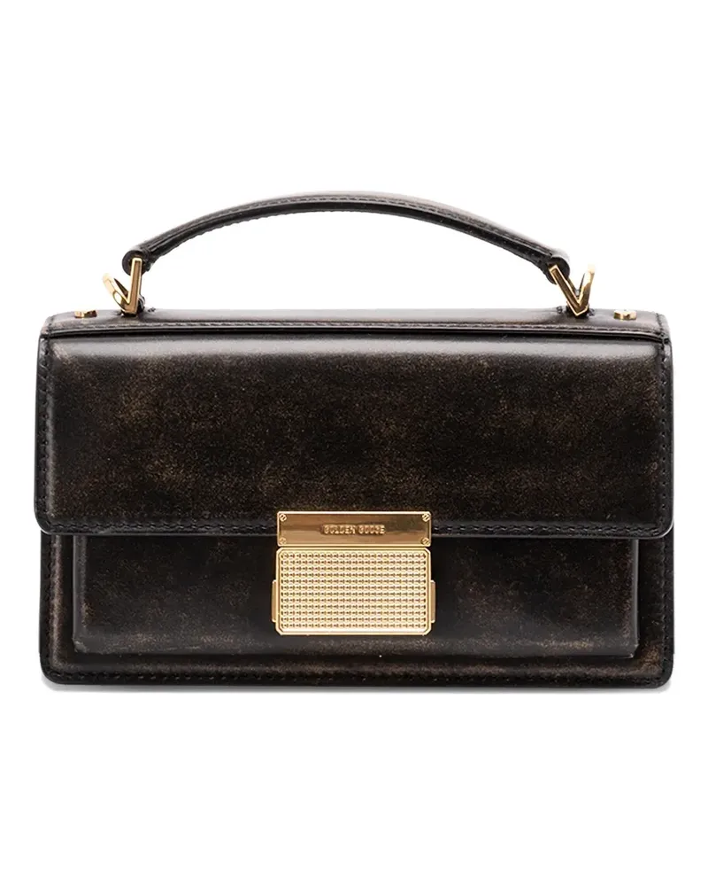 Golden Goose Mini Venezia Gold-Lock-Tote Bag - Braun Braun