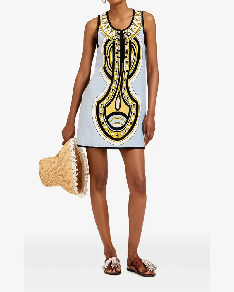 La DoubleJ Totem Kleid mit Schnürung - Blau Blau