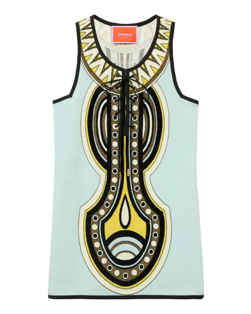 La DoubleJ Totem Kleid mit Schnürung - Blau Blau