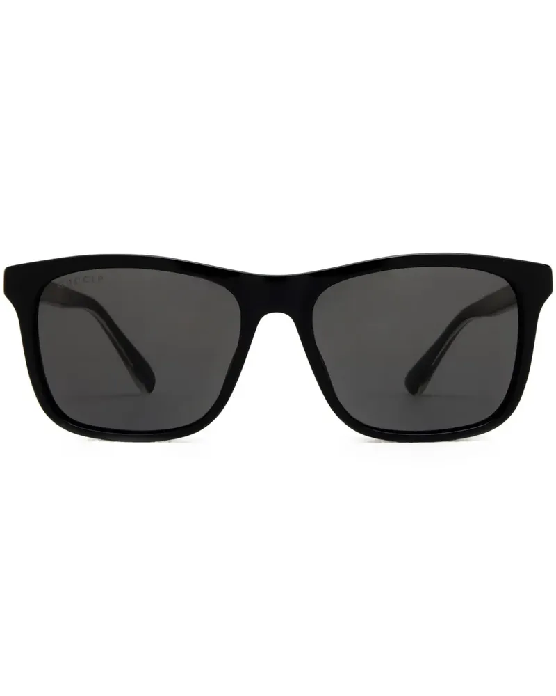 Gucci Eckige GG0381SN Sonnenbrille - Schwarz Schwarz