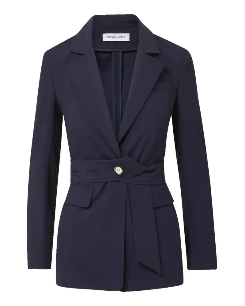 Veronica Beard Howard single-breasted belted cotton blazer - Blau Blau