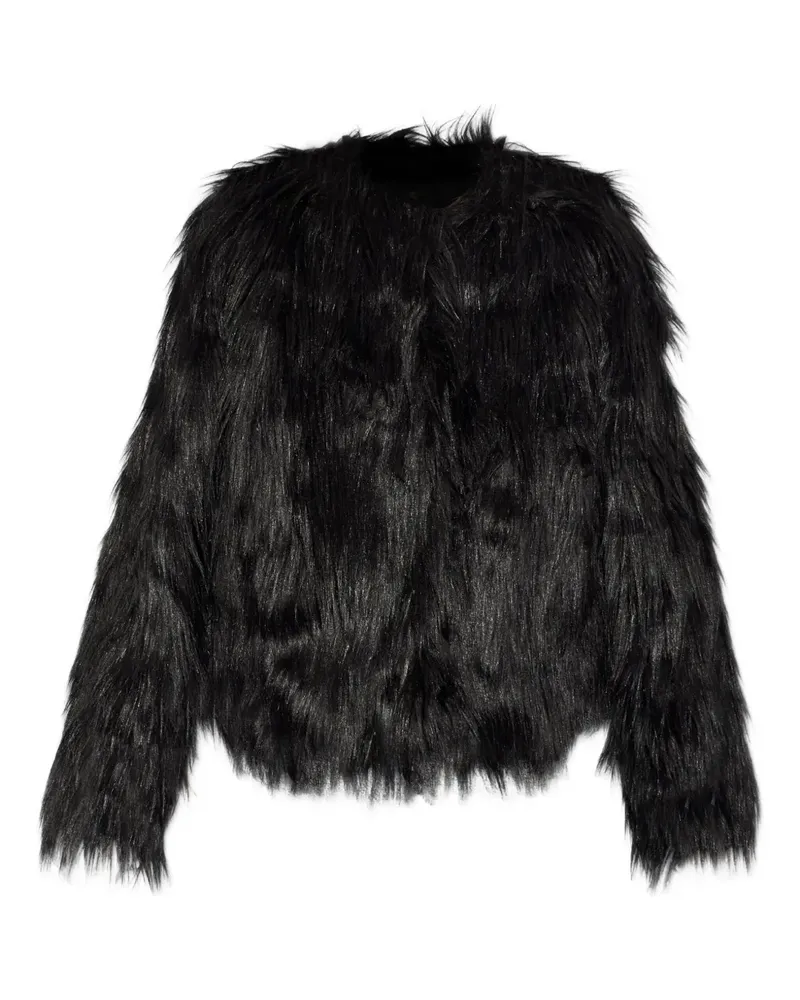 STAND Eilish Jacke aus Faux Fur - Schwarz Schwarz