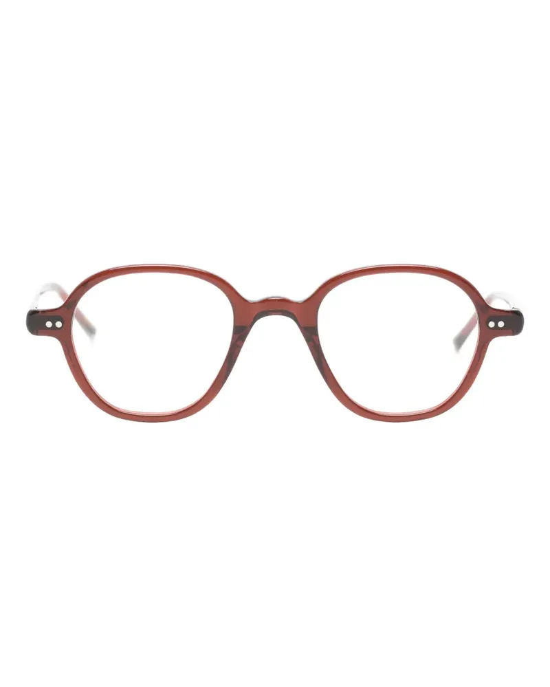 Lesca Brille mit rundem Gestell - Rot Rot