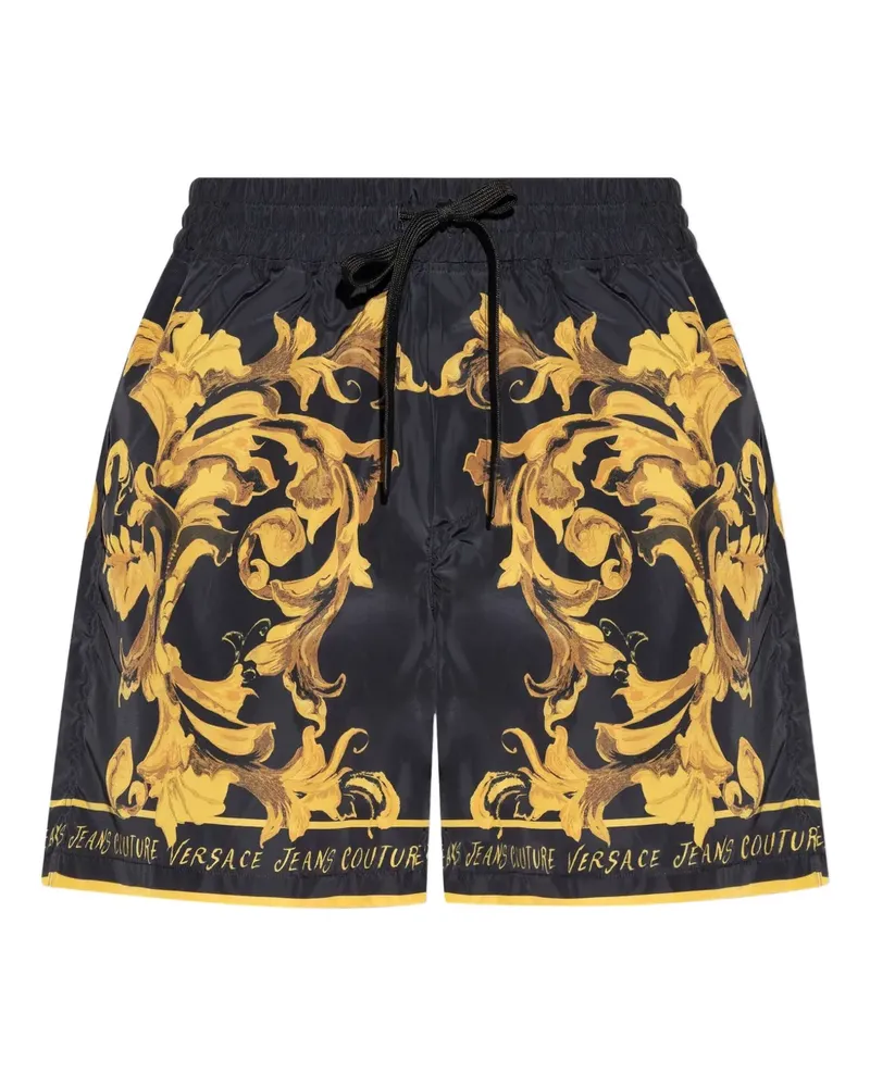 Versace Jeans Shorts mit Barock-Print - Schwarz Schwarz