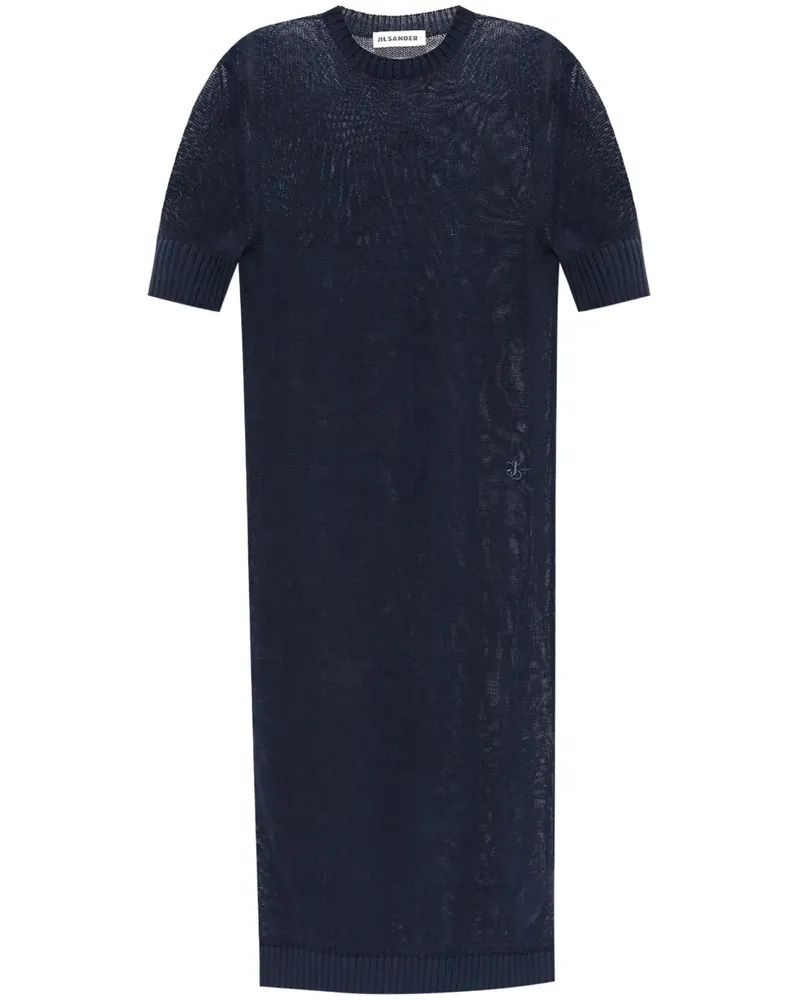 Jil Sander Gestricktes Midikleid - Blau Blau