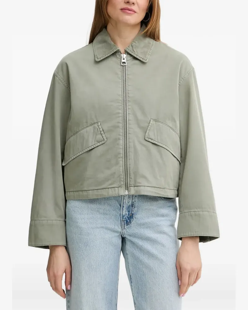 Marc O'Polo corduroy-collar zip-up jacket - Grün Grün