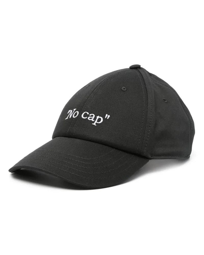 OFF-WHITE No Cap Baseballkappe Schwarz