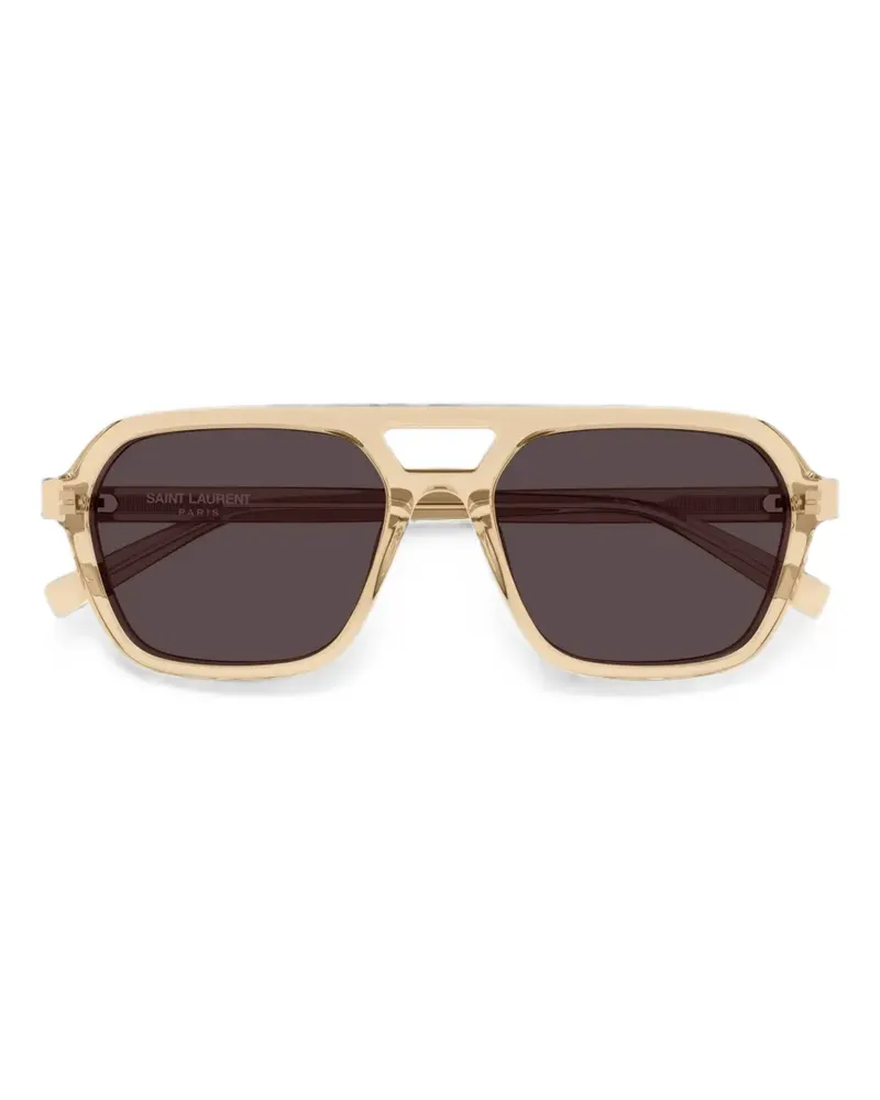 Saint Laurent SL 905 Sonnenbrille mit geometrischem Gestell - Nude Nude