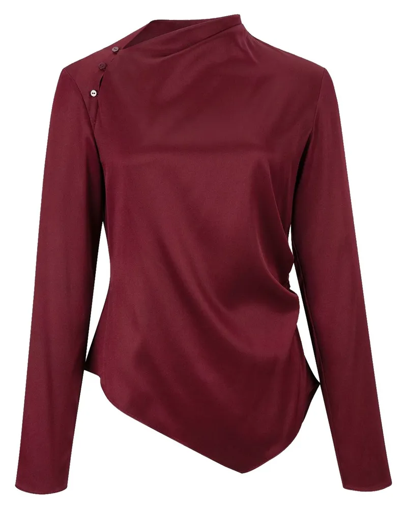 Shanghai Tang Bluse mit Knöpfen - Rot Rot