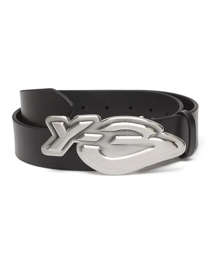 Y-3 logo-plaque leather belt - Schwarz Schwarz