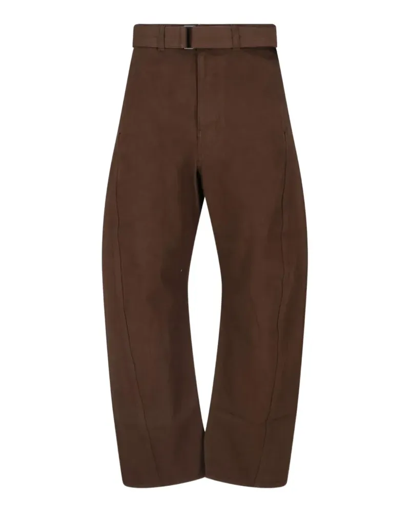 Christophe Lemaire Hose mit abgerundetem Bein - Braun Braun