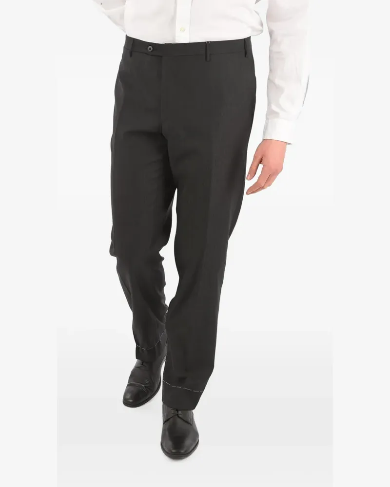 Corneliani virgin wool poplin trousers - Grau Grau