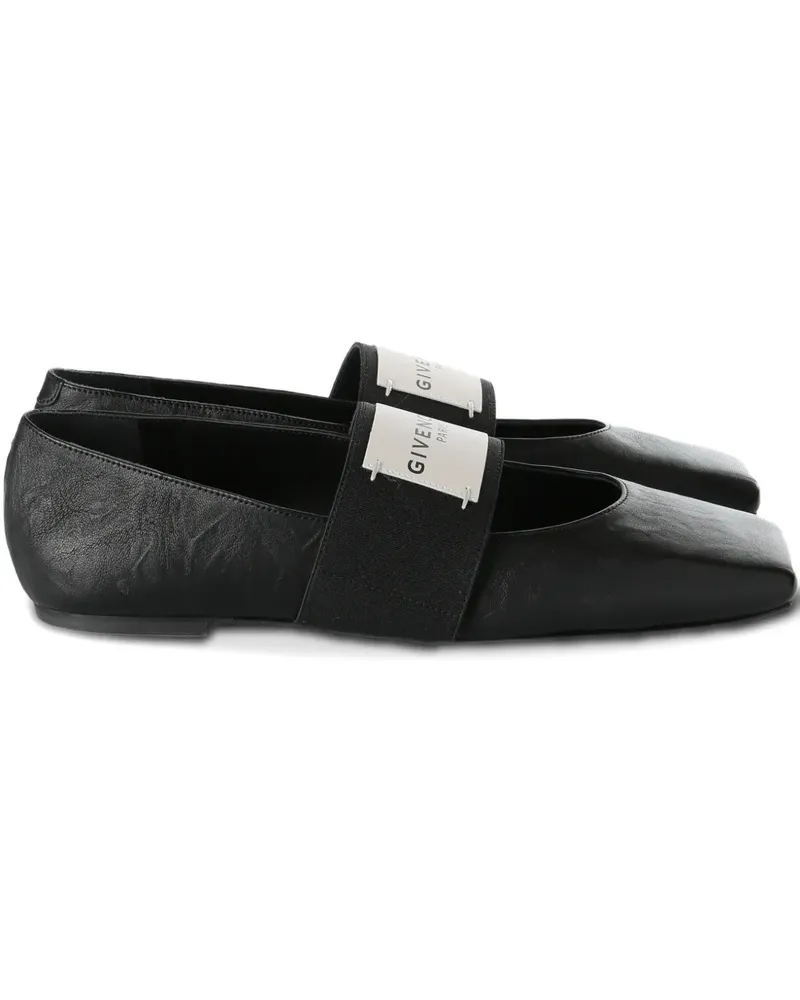 Givenchy Sliced Square elastic-strap ballet flats - Schwarz Schwarz