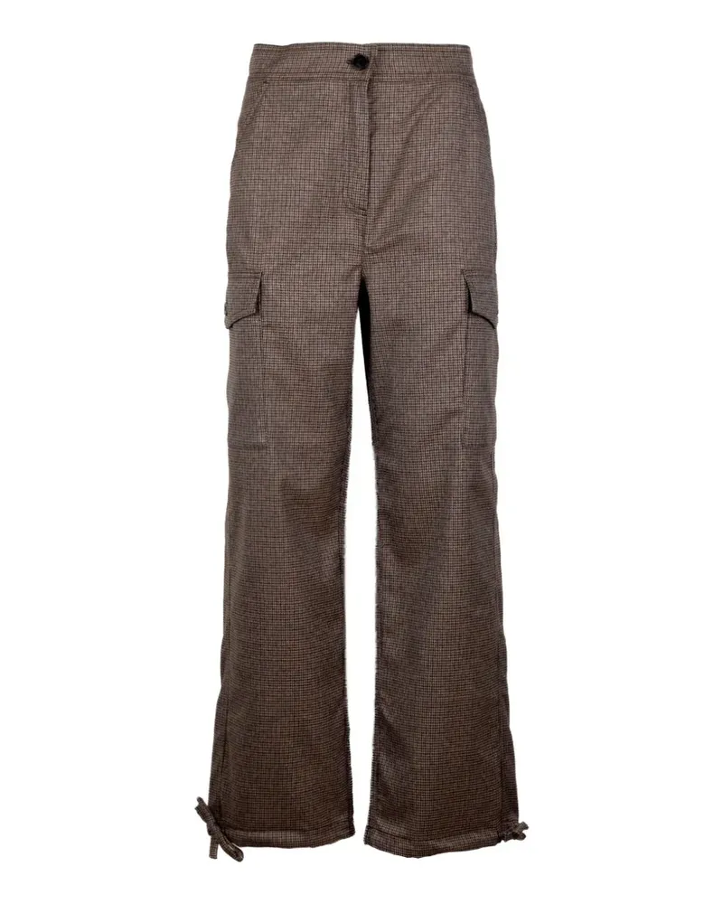 MARELLA Hose mit Hahnentrittmuster - Braun Braun