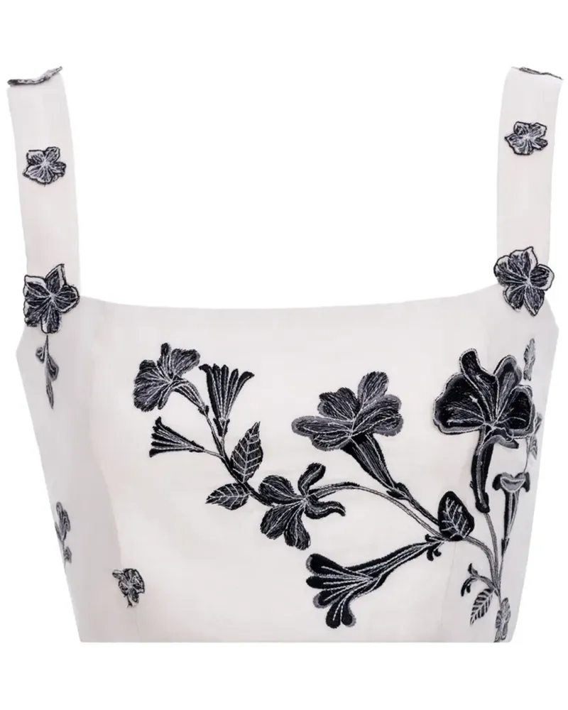 AGUA BENDITA Cacao Guayacan Cropped-Top - Weiß Weiß