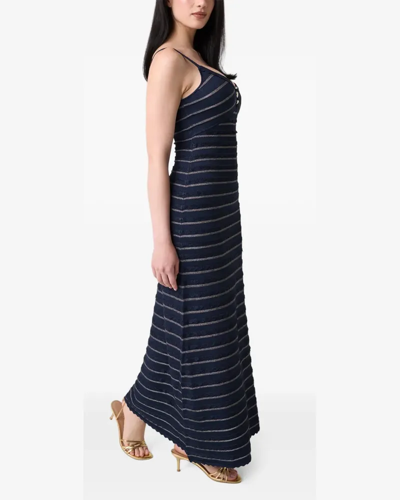 Guess Langes Kleid aus Lurex - Blau Blau