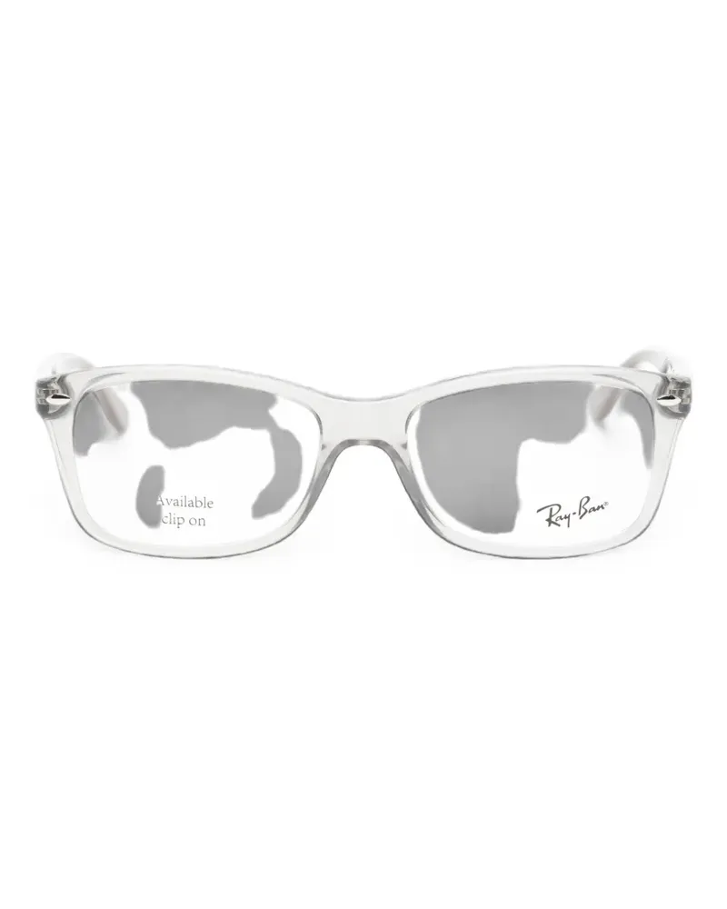 Ray Ban rectangle-frame glasses - Grau Grau