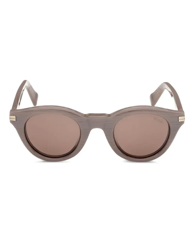 Ermenegildo Zegna round-frame sunglasses - Braun Braun