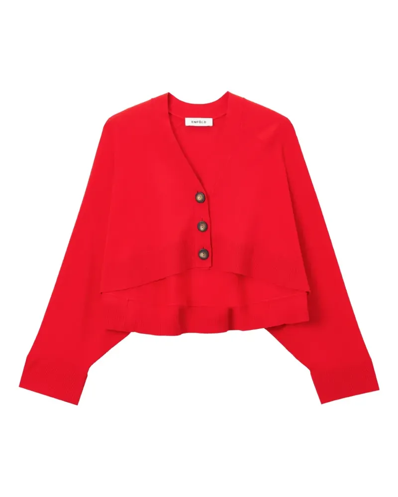 ENFÖLD Cardigan mit V-Ausschnitt - Rot Rot