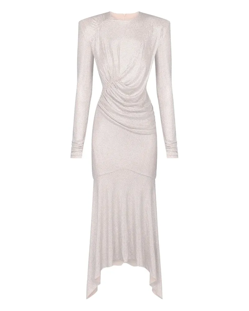 Alexandre Vauthier Asymmetrisches Midikleid mit Strass - Nude Nude