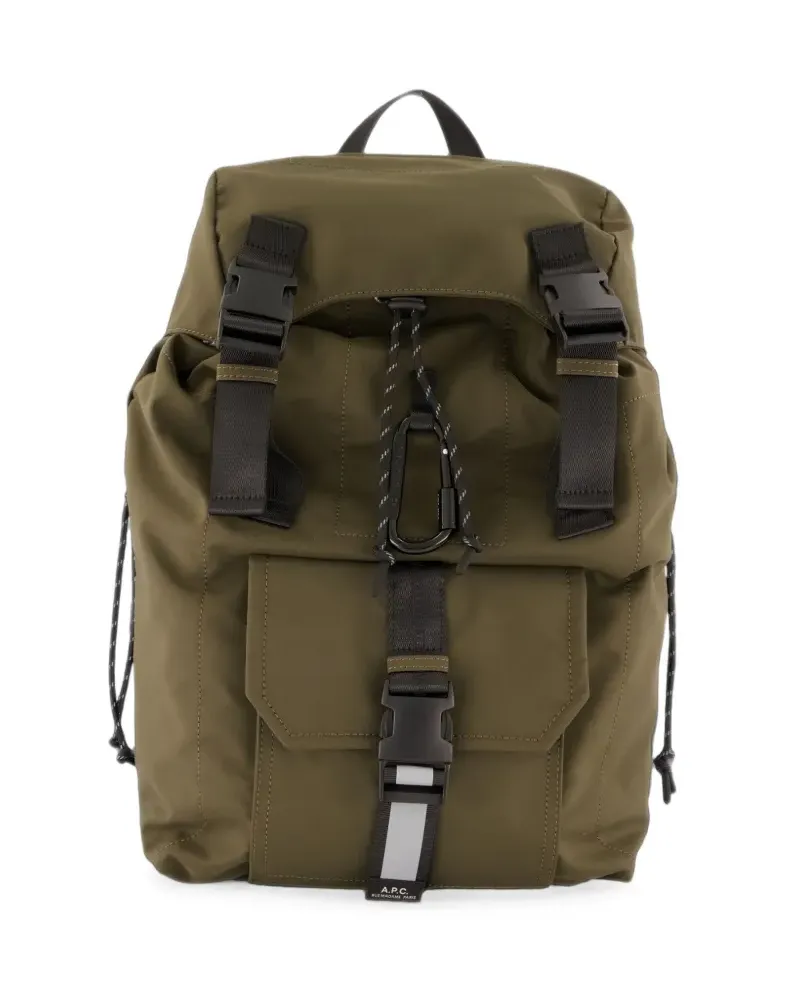 A.P.C. 20 Trek buckle-fastening backpack - Grün Grün