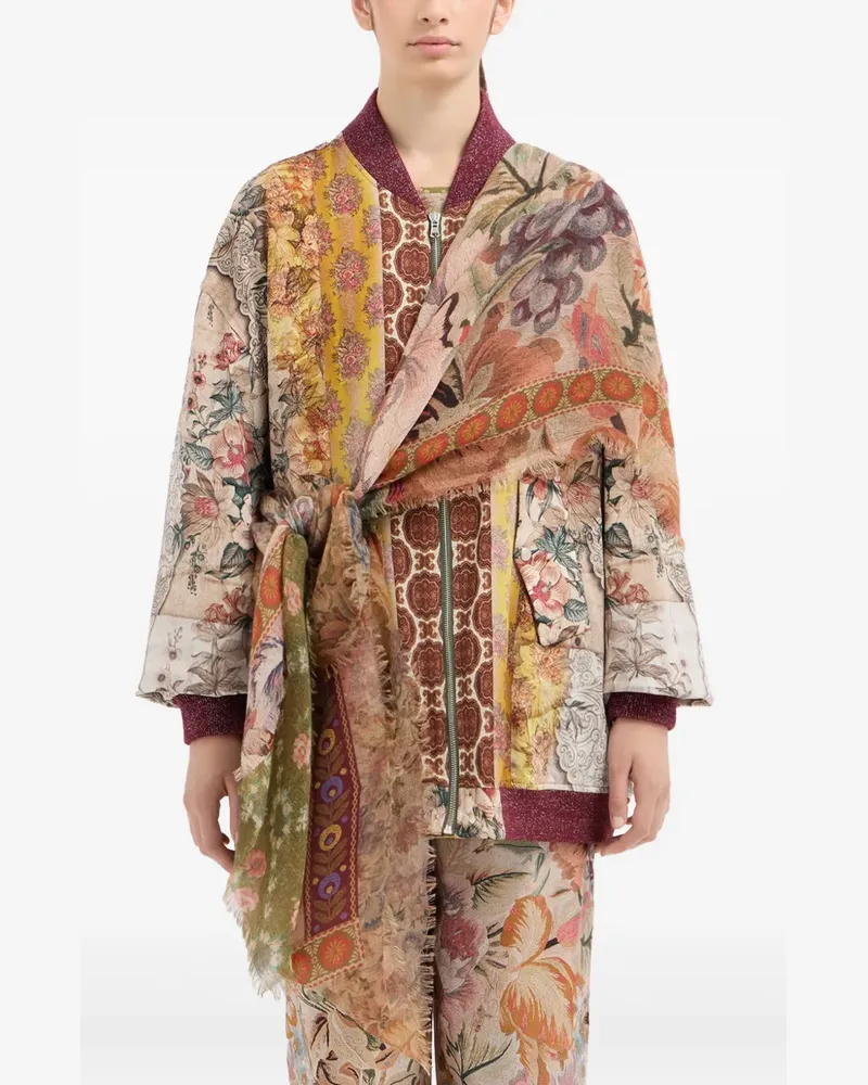 Pierre-Louis Mascia floral-print scarf - Nude Nude