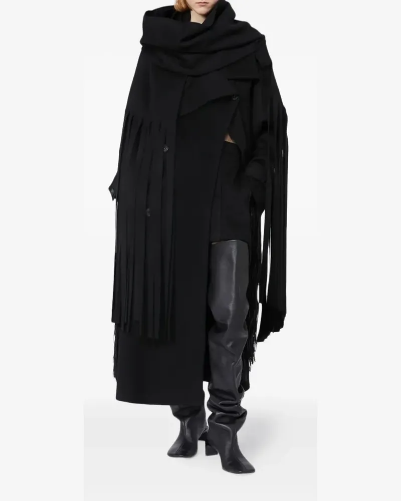 SPORTMAX Schal mit Fransen - Schwarz Schwarz