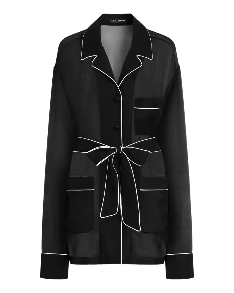 Dolce & Gabbana Jeansjacke mit Knopfverschluss - Schwarz Schwarz