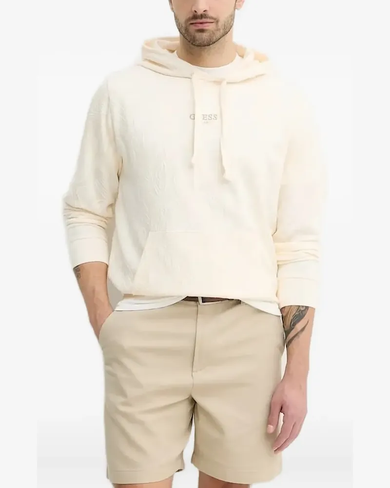 Guess Hoodie mit Blumenstickerei - Weiß Weiß