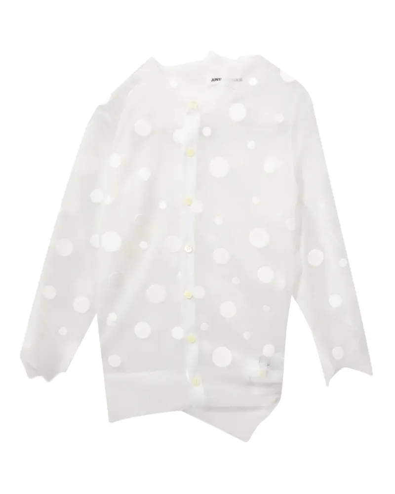 Junya Watanabe Cardigan mit Polka Dots - Weiß Weiß