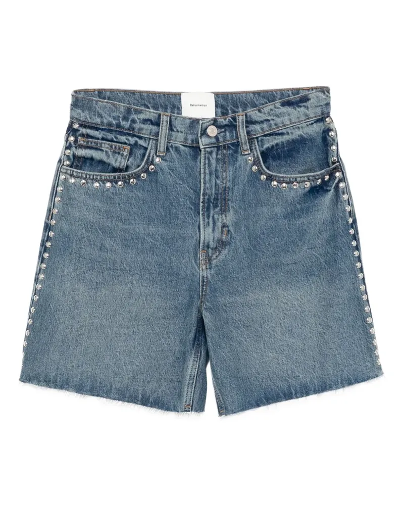 Reformation Raye Jeans-Shorts - Blau Blau