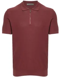 Corneliani Poloshirt mit Jacquardmuster Rot