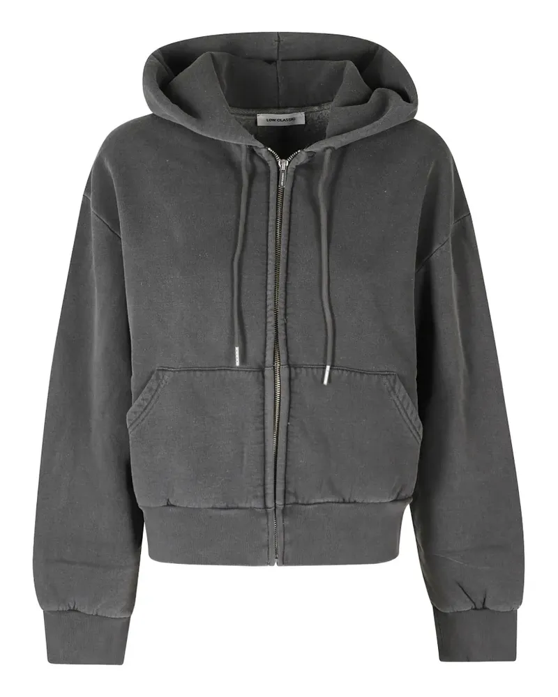 LOW CLASSIC Ausgeblichene Kapuzenjacke - Grau Grau
