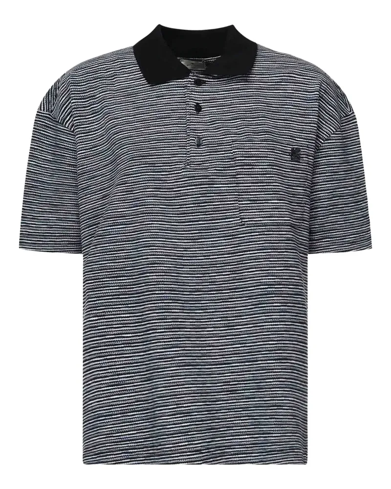 Etro Gestreiftes Poloshirt mit Tasche - Blau Blau