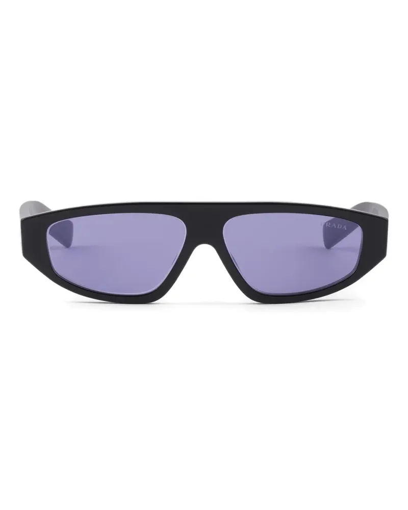 Prada Sonnenbrille mit geometrischem Gestell - Schwarz Schwarz