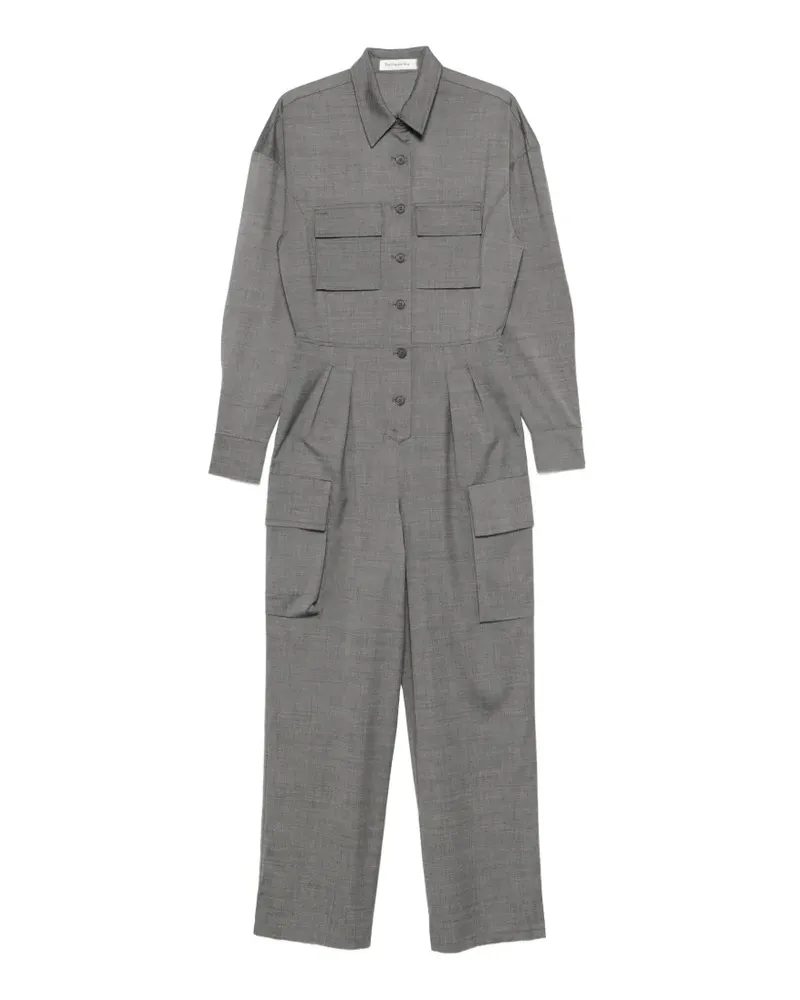 FRANKIE Shop Linda flap-pocket jumpsuit - Grau Grau