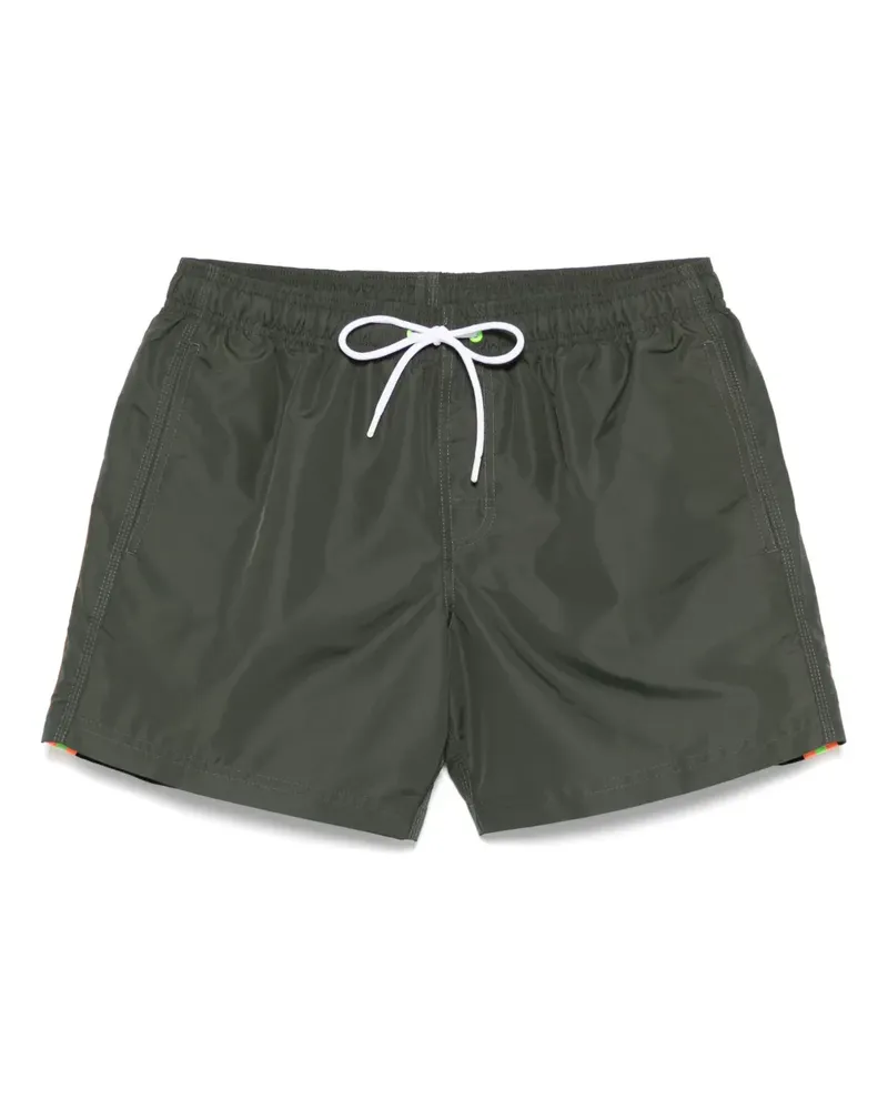Sundek Badeshorts mit Streifen - Grün Grün