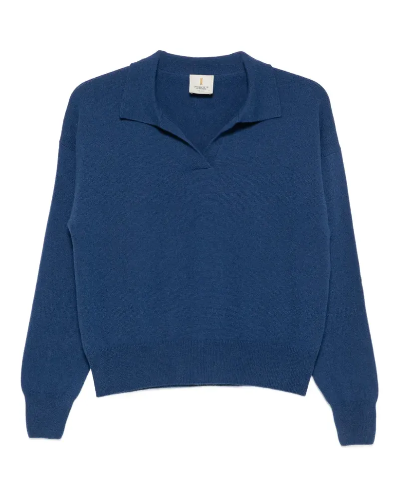 INCENTIVE! cashmere Famara Pullover mit Polokragen - Blau Blau