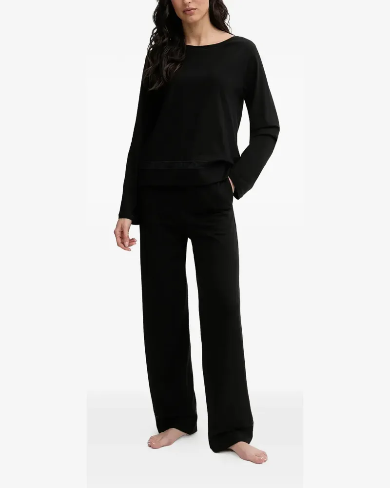 HUGO BOSS Pyjama mit Logo - Schwarz Schwarz