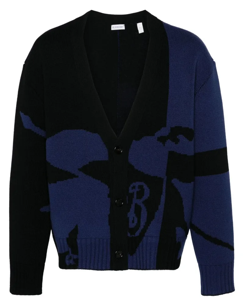 Burberry Cardigan mit Ritteremblem - Blau Blau