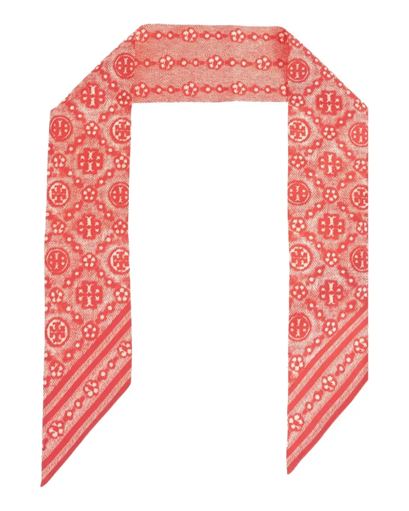 Tory Burch T-monogram scarf - Rot Rot