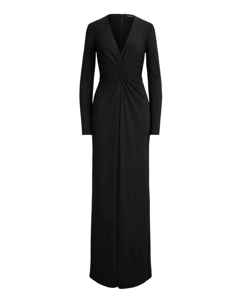 Ralph Lauren Kleid mit V-Ausschnitt - Schwarz Schwarz