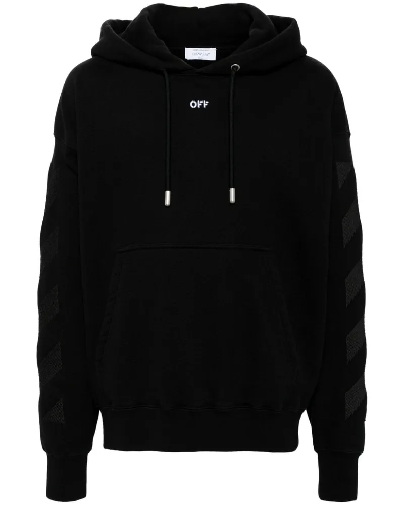 OFF-WHITE Hoodie mit Logo-Stickerei Schwarz