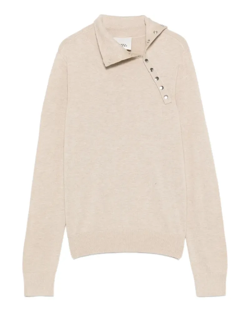 Isabel Marant Jovienne press-stud sweater - Nude Nude
