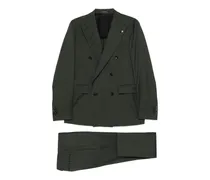 Anzug mit Windowpane-Muster - Grün