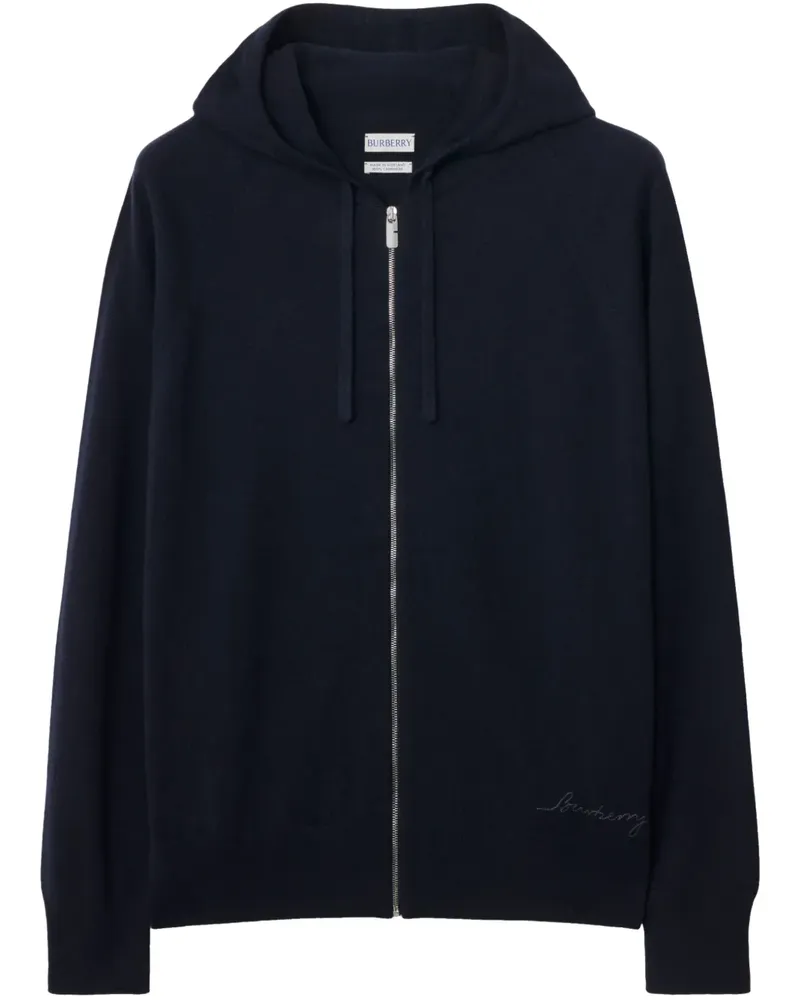 Burberry Gestrickter Hoodie - Blau Blau