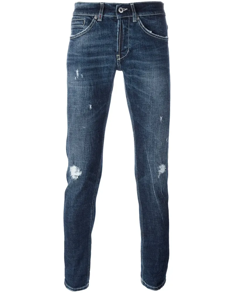 Dondup George' Jeans in Distressed-Optik - Blau Blau