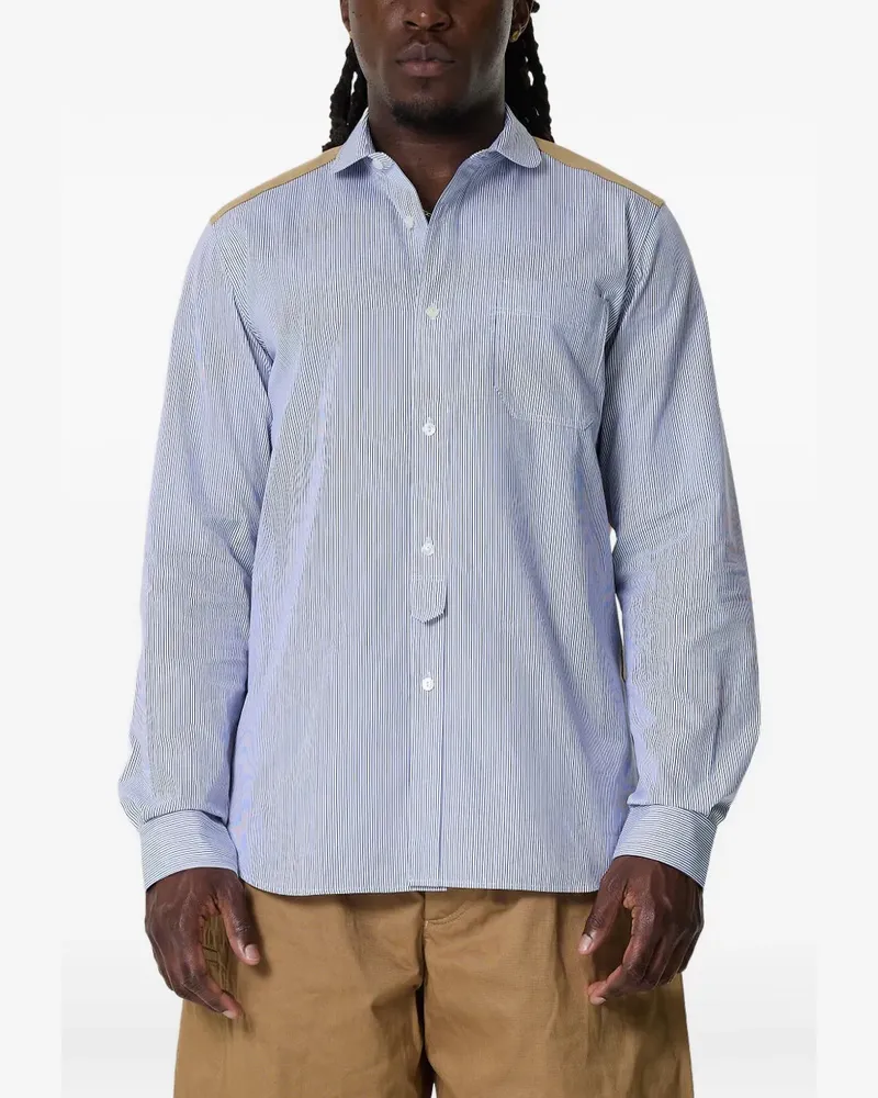 Junya Watanabe Gestreiftes Hemd - Blau Blau