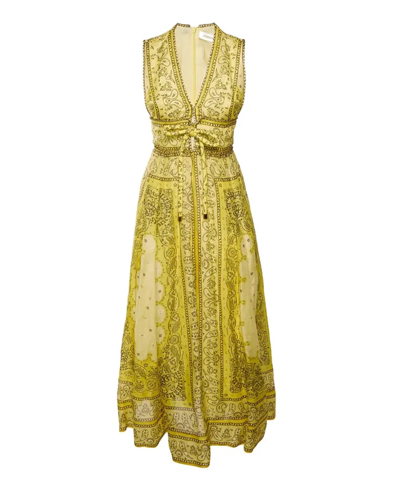 Zimmermann Matchmaker Midikleid mit Paisley-Print - Gelb Gelb